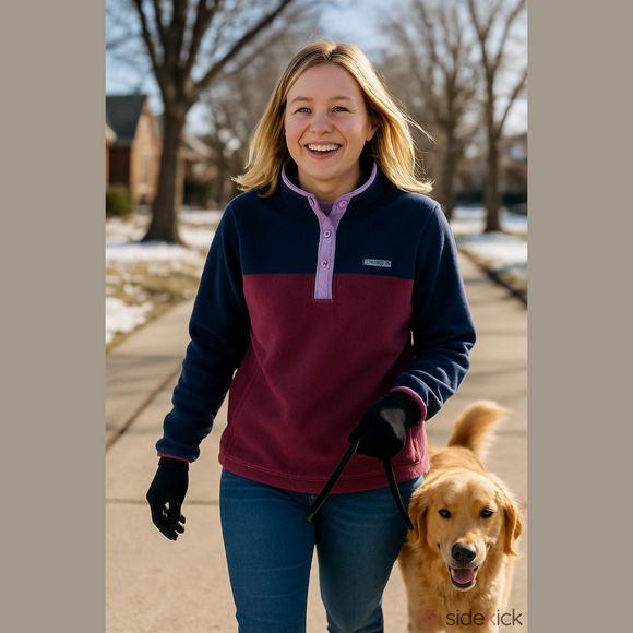 Columbia Jackets & Blazers - Columbia Ladies 1X Fleece Pullover Navy and Purple